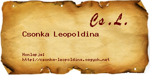Csonka Leopoldina névjegykártya